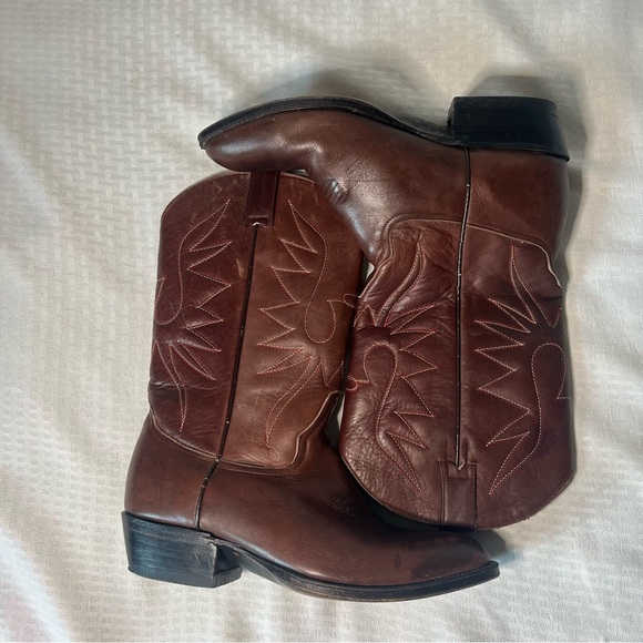 Brown Western Leather Boots - Picture 3 of 5